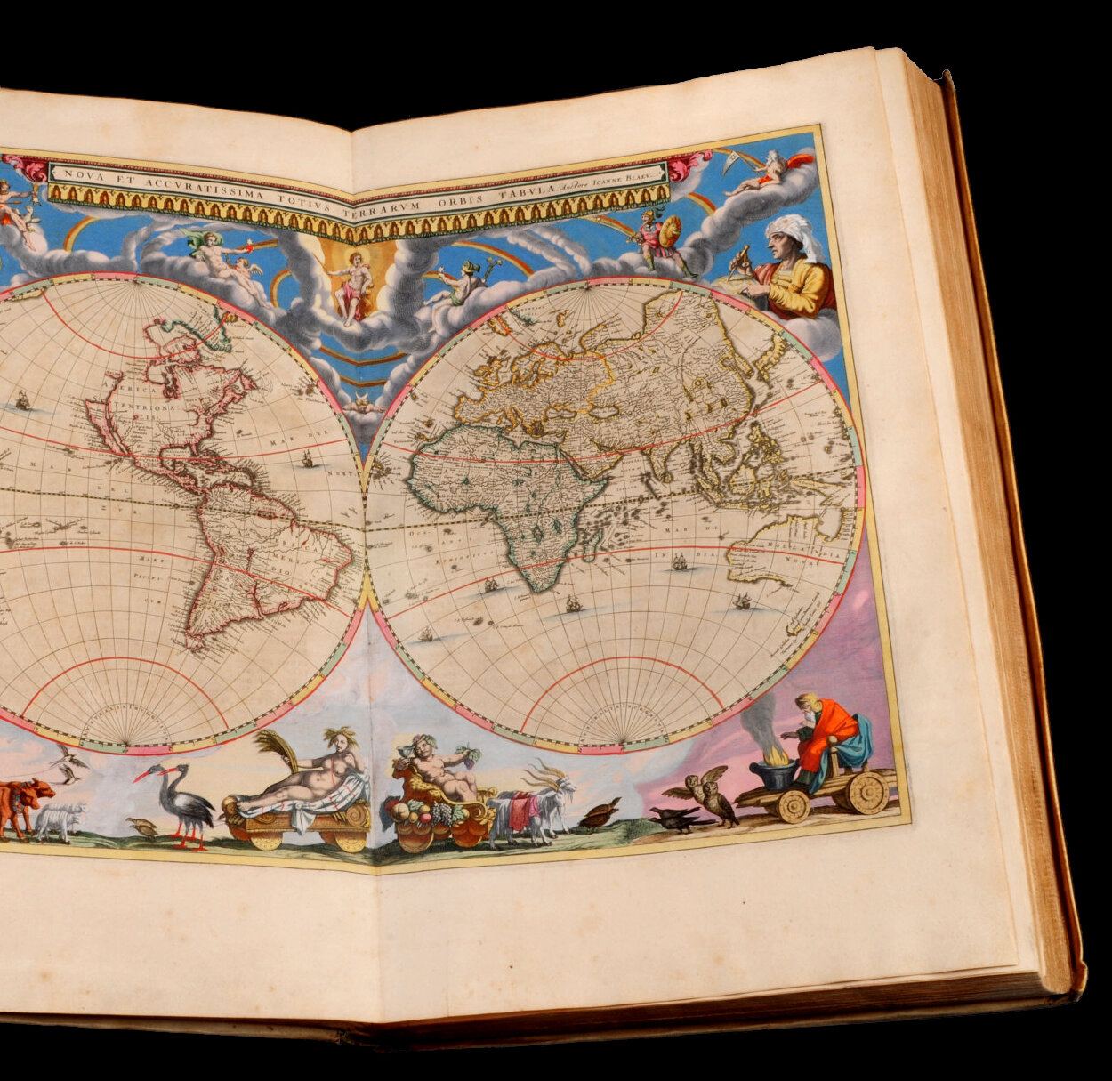Aufgeschlagener Weltatlas von Joan Blaeu, 1667