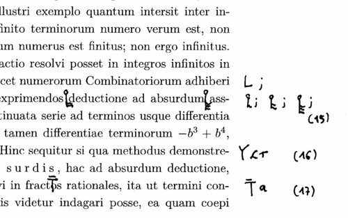 Korrekturfassung aus der Editions-Arbeit im Leibniz-Archiv an einem Text von Leibniz zur Mathematik