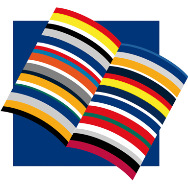 Das Logo der Akademie für Leseförderung Niedersachsen zeigt ein buntes, aufgeschlagenes Buch auf einem blauen Hintergrund.